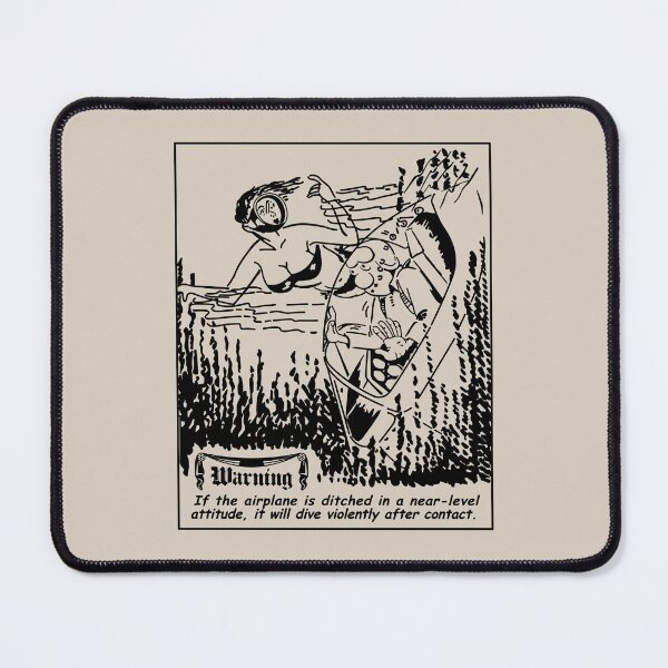 Item preview, Funny WW2 Pilot Safety Plane Ditching Water Cartoon Infographic designed and sold by MilitaryMart.