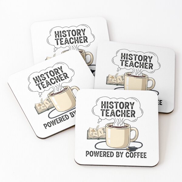 Item preview, History Teacher Powered by Coffee – Funny Teacher Gift designed and sold by Bowniko^^.