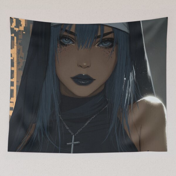 Item preview, goth nun designed and sold by CursedbyLilith.