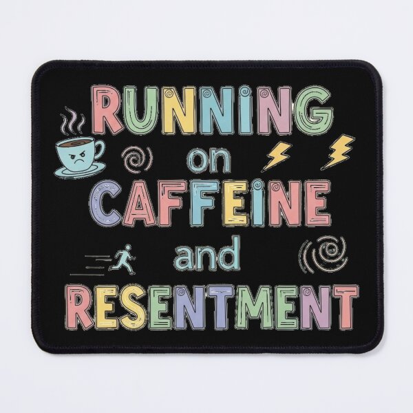 Item preview, Running on Caffeine and Resentment – Funny Burnout Quote | Coffee Lover Design designed and sold by Bowniko^^.