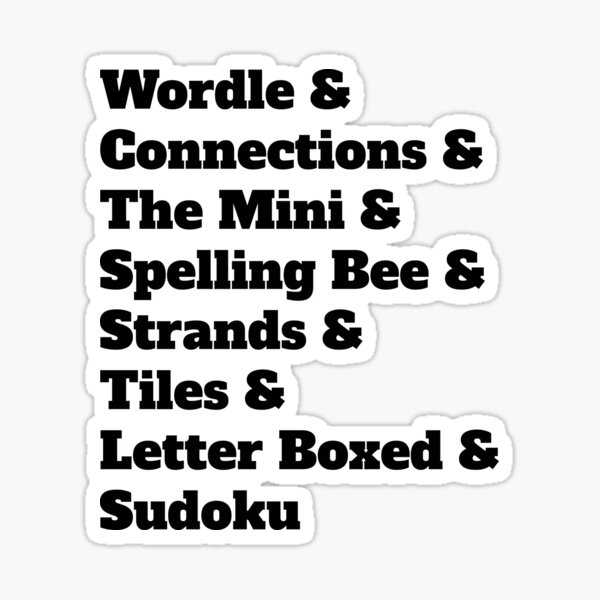 Item preview, New York Times Games  designed and sold by Brentgw11.