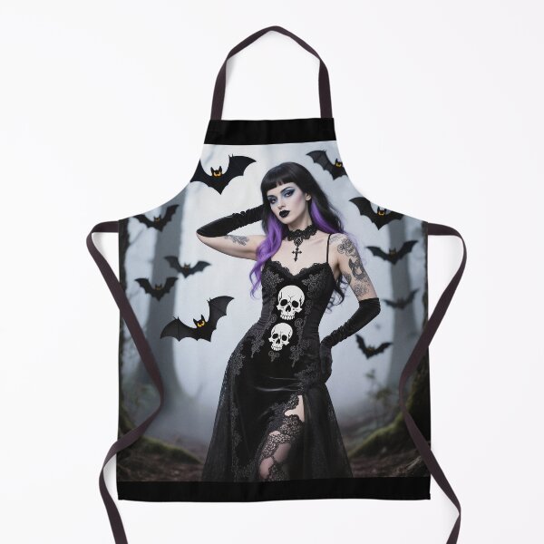Item preview, Gothic woman posing in black dress designed and sold by Vintage Designs +.