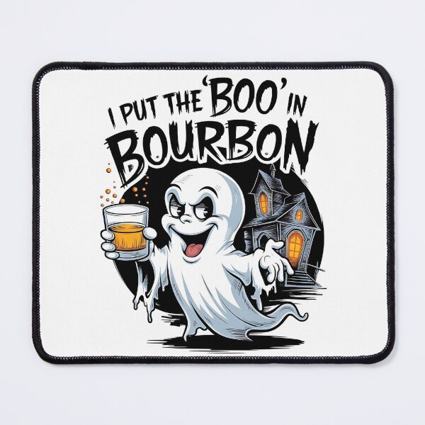 Item preview, I Put the Boo in Bourbon Funny Ghost Halloween Whiskey Lover Design designed and sold by GIRmade.