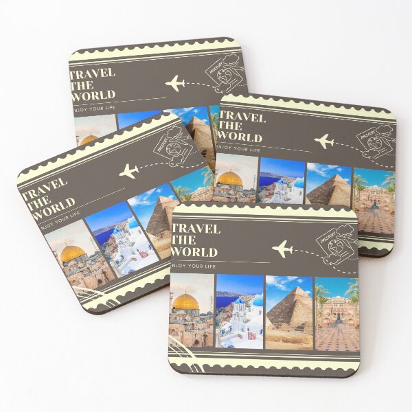 Item preview, World Travel Stamps: Vintage Landscapes designed and sold by arteena.