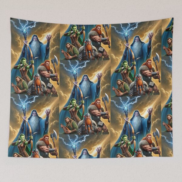 Item preview,  'The Dungeon Party' fantasy illustration designed and sold by Vintage Designs +.