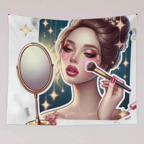 Item preview, Messy Glam – Mirror Selfie Sticker designed and sold by Dooodloo.