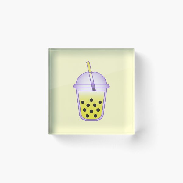 Item preview, Boba Tea Drink - Yellow/White/Purple/Black - Nonbinary Pride Colours designed and sold by SChristineBrink.