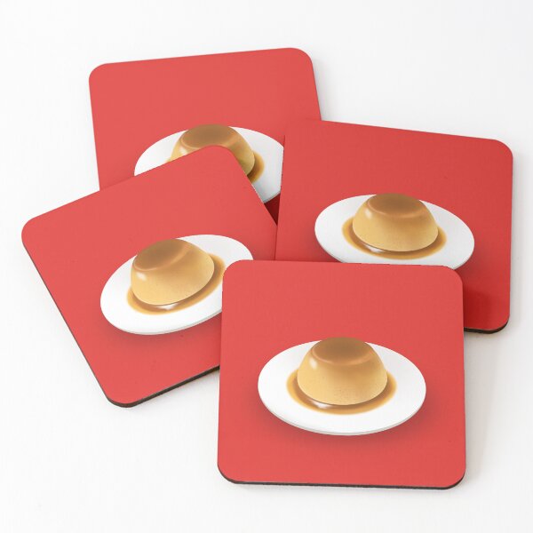 Item preview, Realistic flan on a plate with liquid caramel on a transparent background with the text YOU'RE FLANTASTIC! designed and sold by Martapp.