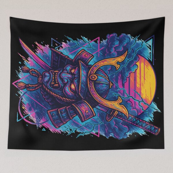 Item preview, Samurai Retro Vaporwave designed and sold by TomFrontierArt.