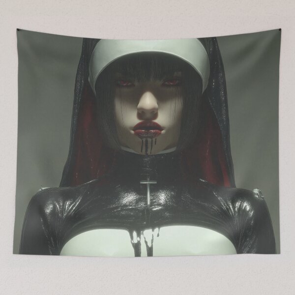Item preview, goth nun designed and sold by CursedbyLilith.