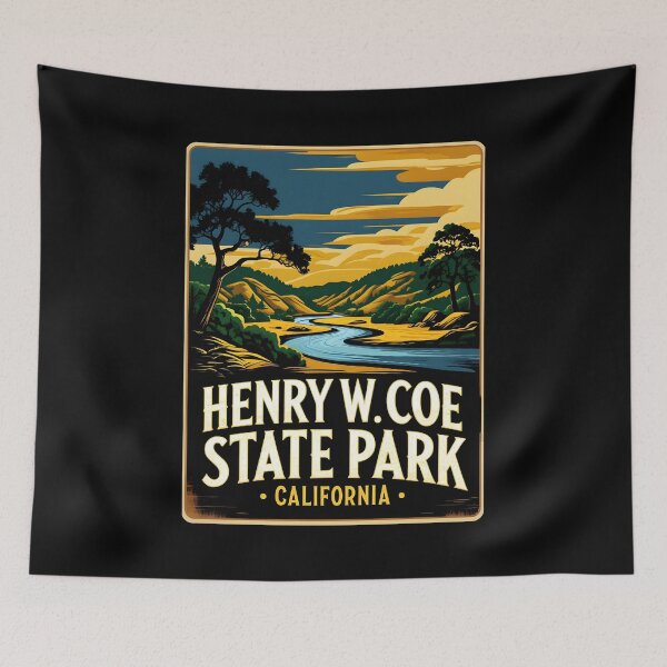 Item preview, A Vintage Illustration of Henry W. Coe State Park - California  designed and sold by GoodOldVintage.