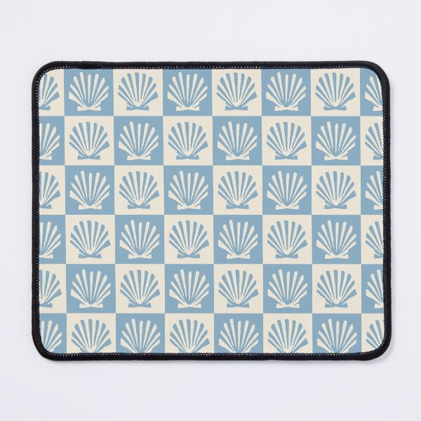 Item preview, Minimal Coastal Checkerboard with Seashell Motif designed and sold by trajeado14.