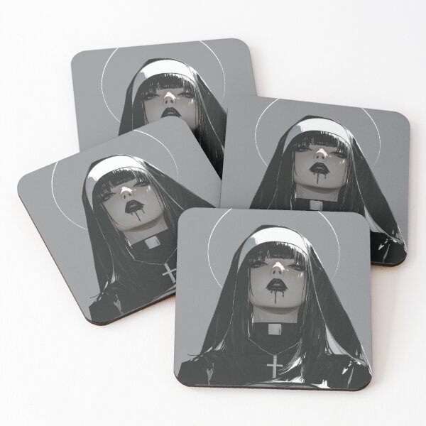 Item preview, goth nun designed and sold by CursedbyLilith.