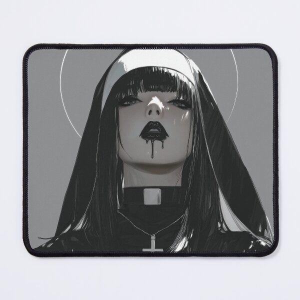 Item preview, goth nun designed and sold by CursedbyLilith.