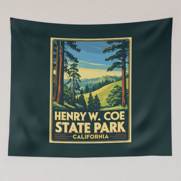 Item preview, A Vintage Illustration of Henry W. Coe State Park - California  designed and sold by GoodOldVintage.