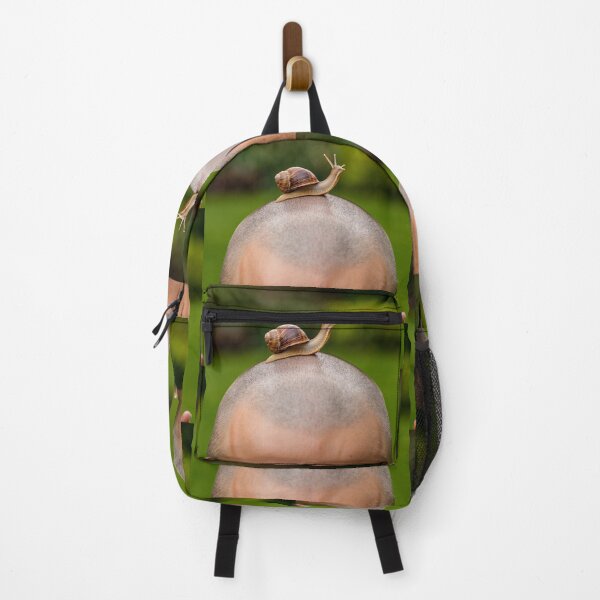 Item preview, a Snail on a Bald man's head designed and sold by Vintage Designs +.