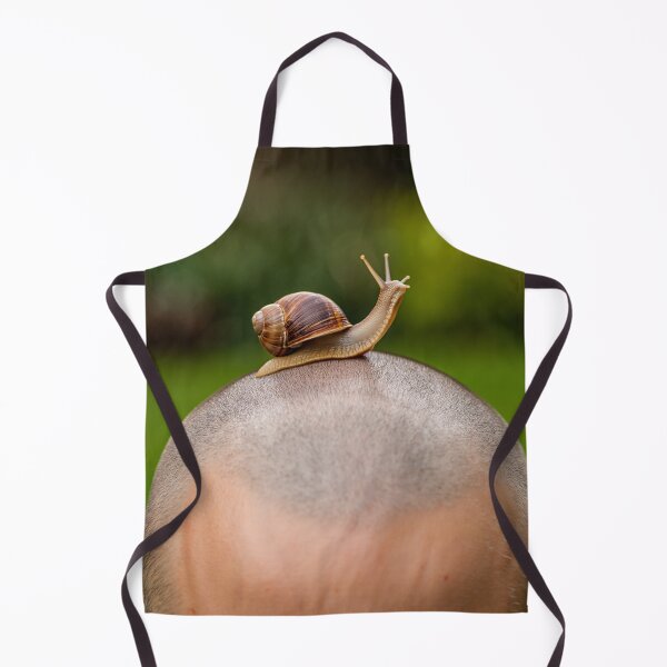 Item preview, a Snail on a Bald man's head designed and sold by Vintage Designs +.
