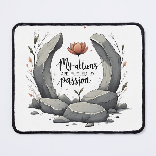 Item preview, My Actions Are Fueled by Passion – Bold Floral Breakthrough Design. Affirmation designed and sold by FlowCreate.