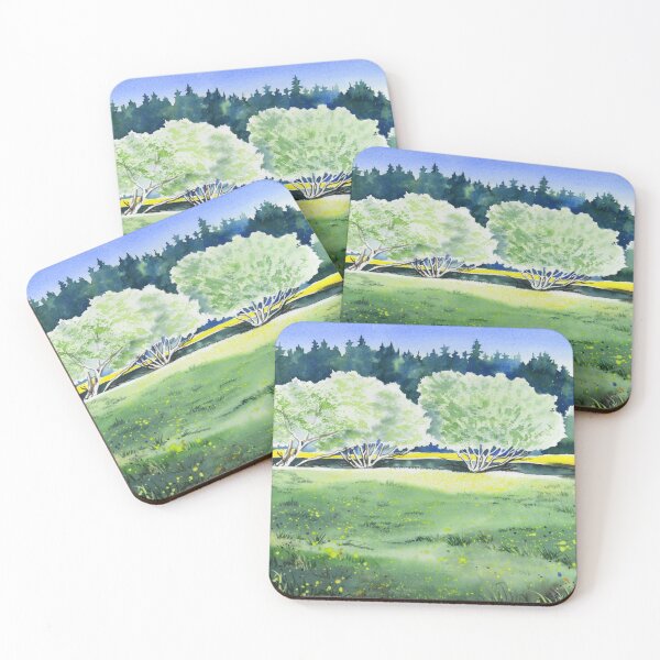Item preview, Sunlit Trees in Spring Meadow designed and sold by MerriliesBrush.