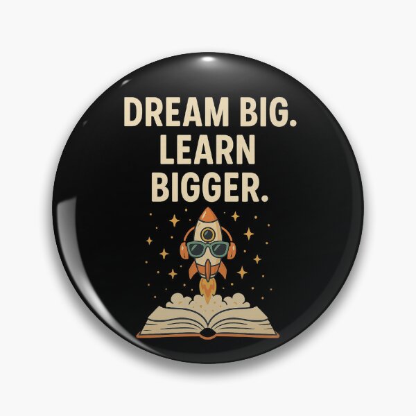 Item preview, Dream Big, Learn Bigger – Rocket and Book Inspirational School Design designed and sold by Phantom1Phoenix.