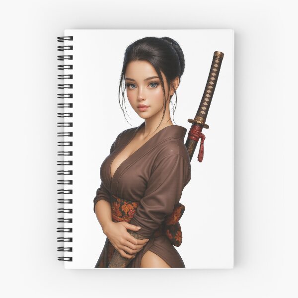 Item preview, Elegant Samurai Girl – 3D Anime CGI Art Print designed and sold by NeonCore.