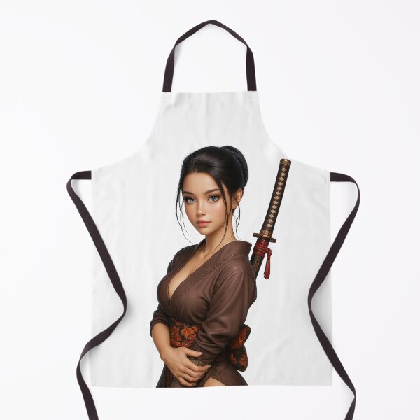 Item preview, Elegant Samurai Girl – 3D Anime CGI Art Print designed and sold by NeonCore.