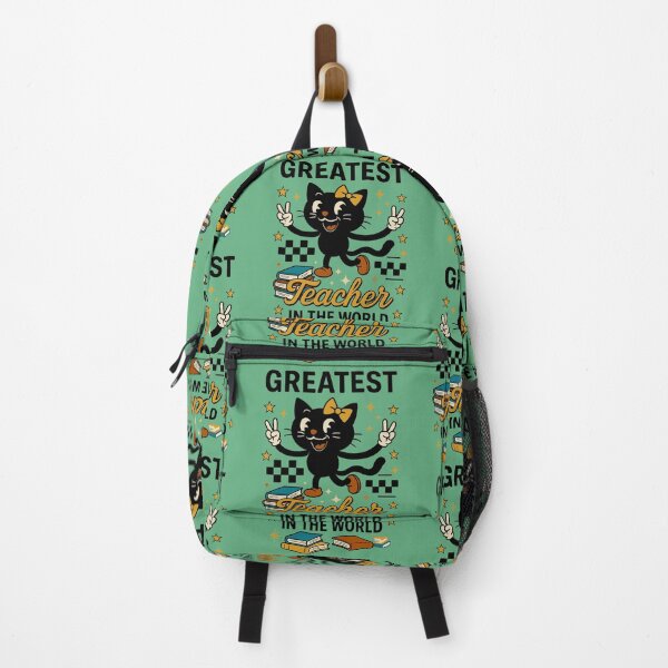 Item preview, Greatest Teacher in the World - Cute Retro Cat Design designed and sold by Designkarte.