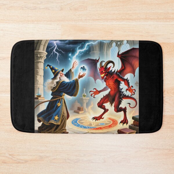 Item preview,  Wizard vs Demon illustration designed and sold by Vintage Designs +.