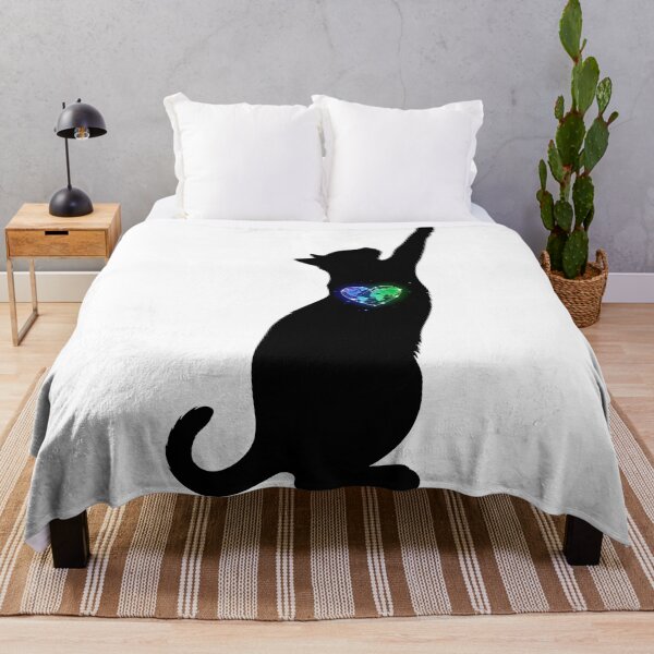 Item preview, Minimalist Cat Silhouette World Heart designed and sold by zoughlal.