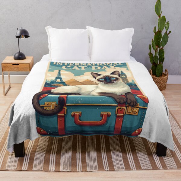 Item preview, Vintage Travel Poster International Cat Day designed and sold by zoughlal.