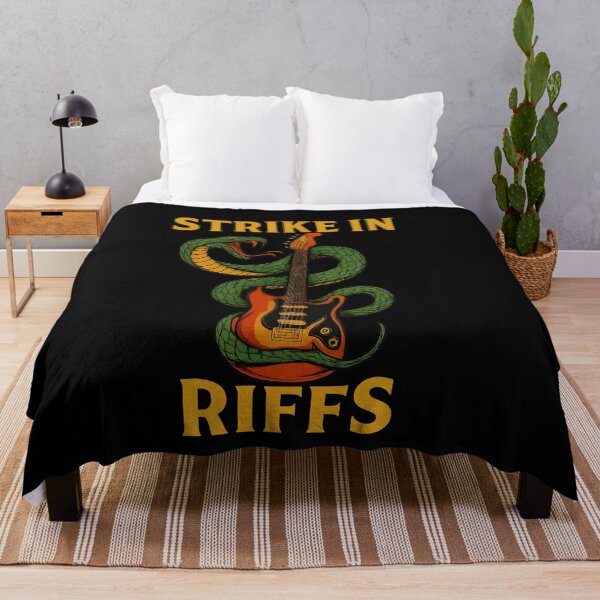 Item preview, Strike in Riffs – Snake Wrapped Around Electric Guitar Design designed and sold by ArcadiaSilence.