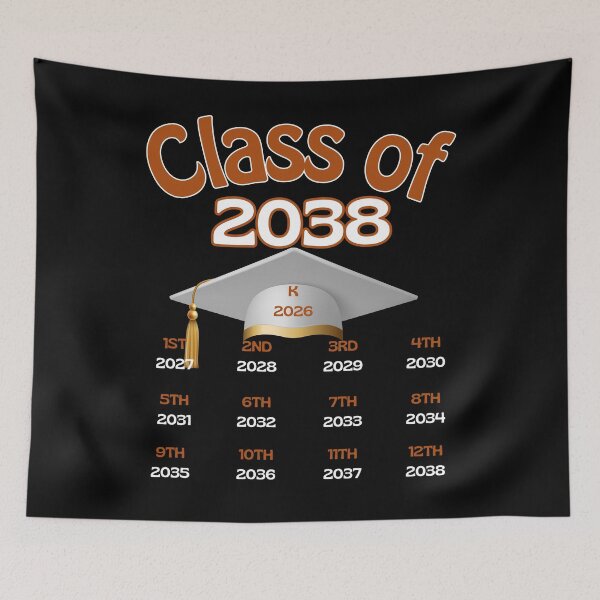 Item preview, Class of 2038 - From K to Cap Toss - Kindergarten to Senior Year designed and sold by FaeryNuff.