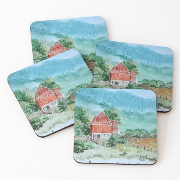 Item preview, Red Barn in the Valley designed and sold by MerriliesBrush.