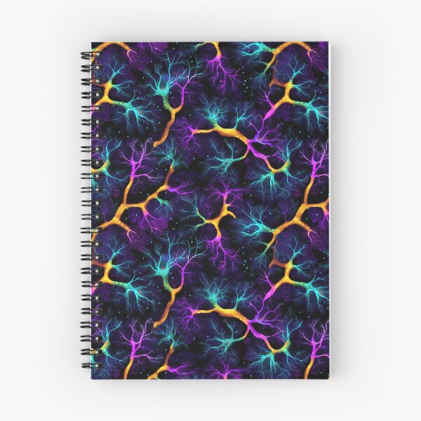 Item preview,  Neon Neural Network Design in Yellow, Teal, and Violet on Black designed and sold by myprintedgems.