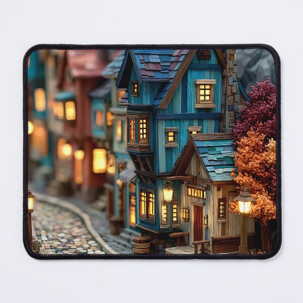 Item preview, Nordic Charm: Vibrant Wooden Houses Art designed and sold by Flowing Colurs.