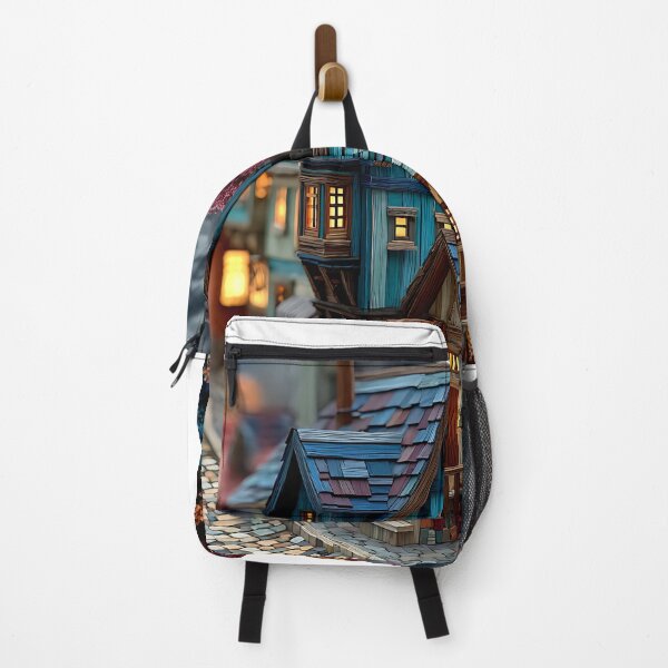 Item preview, Nordic Charm: Vibrant Wooden Houses Art designed and sold by Flowing Colurs.