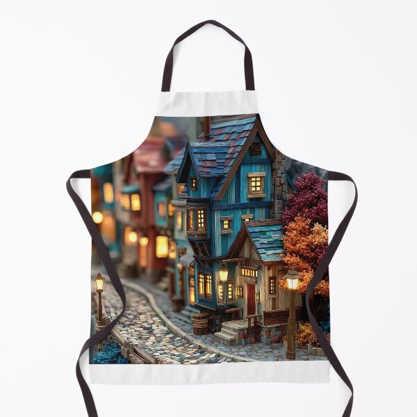 Item preview, Nordic Charm: Vibrant Wooden Houses Art designed and sold by Flowing Colurs.