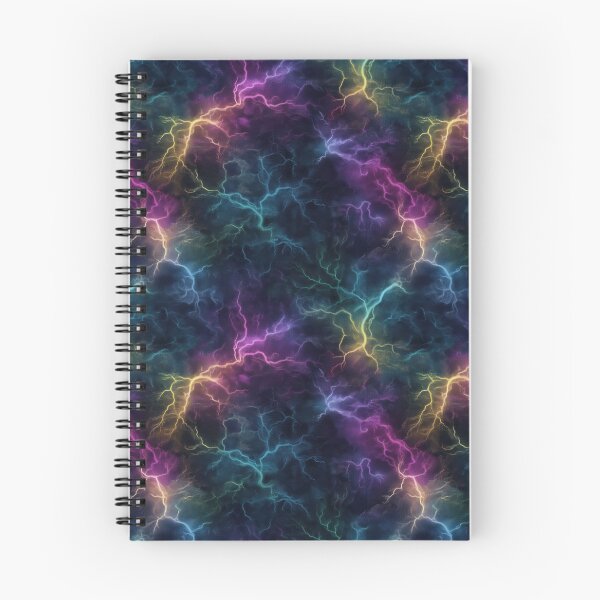 Item preview,  Rainbow Lightning Storm Design in Electric Neon on Dark Sky designed and sold by myprintedgems.