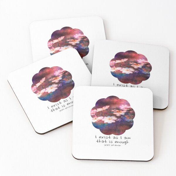 Item preview, I Exist As I Am Walt Whitman Literary Quote designed and sold by art64.