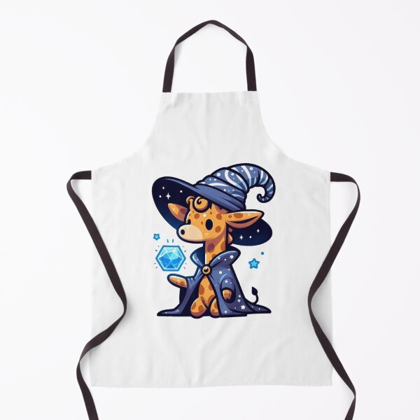 Item preview, Whimsical Cartoon Giraffe Wizard with Star Cloak and Glowing Orb designed and sold by Confuzz1ed.