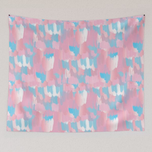 Artikelvorschau, Transgender Flag Pinselstrich Druck entworfen und verkauft von Kentish Floridian.