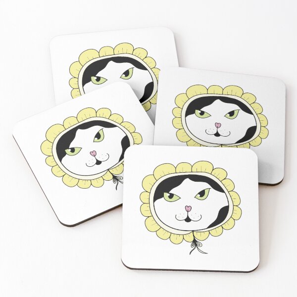 Item preview, Tuxedo cat in flower bonet  designed and sold by TheTinyTrail.