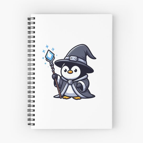 Item preview, Cartoon Penguin Wizard with Ice Wand and Silver Robe designed and sold by Confuzz1ed.