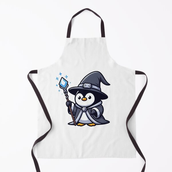Item preview, Cartoon Penguin Wizard with Ice Wand and Silver Robe designed and sold by Confuzz1ed.