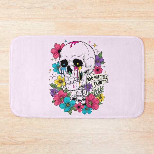 Item preview, Bad Witches Club - Colorful Floral Skull designed and sold by DropRomance.