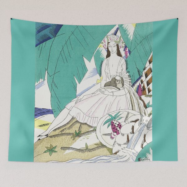 Item preview, Vintage French Fashion Plate 1920 designed and sold by PureVintageLove.