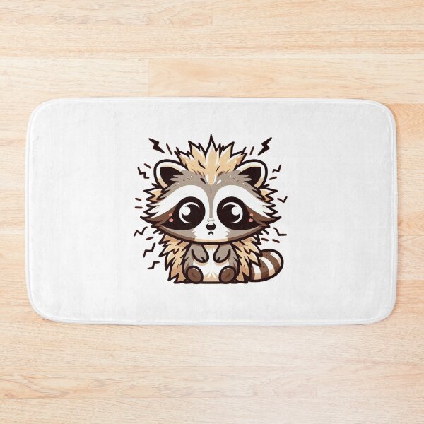 Item preview, Frizzed Cartoon Raccoon in Shock – Funny Electrocuted Animal Design designed and sold by Confuzz1ed.