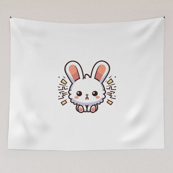 Item preview, Zapped Cartoon Bunny – Funny Electrocuted Rabbit Art designed and sold by Confuzz1ed.