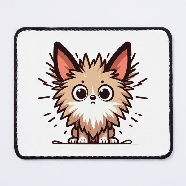 Item preview, Electrocuted Cartoon Dog with Fluffy fur – Funny Shocked Pup Art designed and sold by Confuzz1ed.