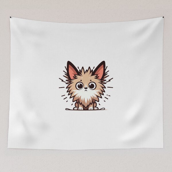 Item preview, Electrocuted Cartoon Dog with Fluffy fur – Funny Shocked Pup Art designed and sold by Confuzz1ed.